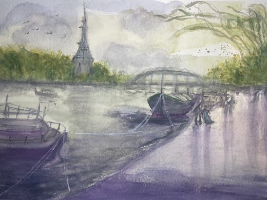 Painting by Brigitte D.